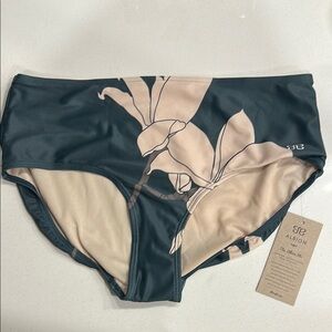 Albion Women's Swim Bottom - Blue and Cream Floral